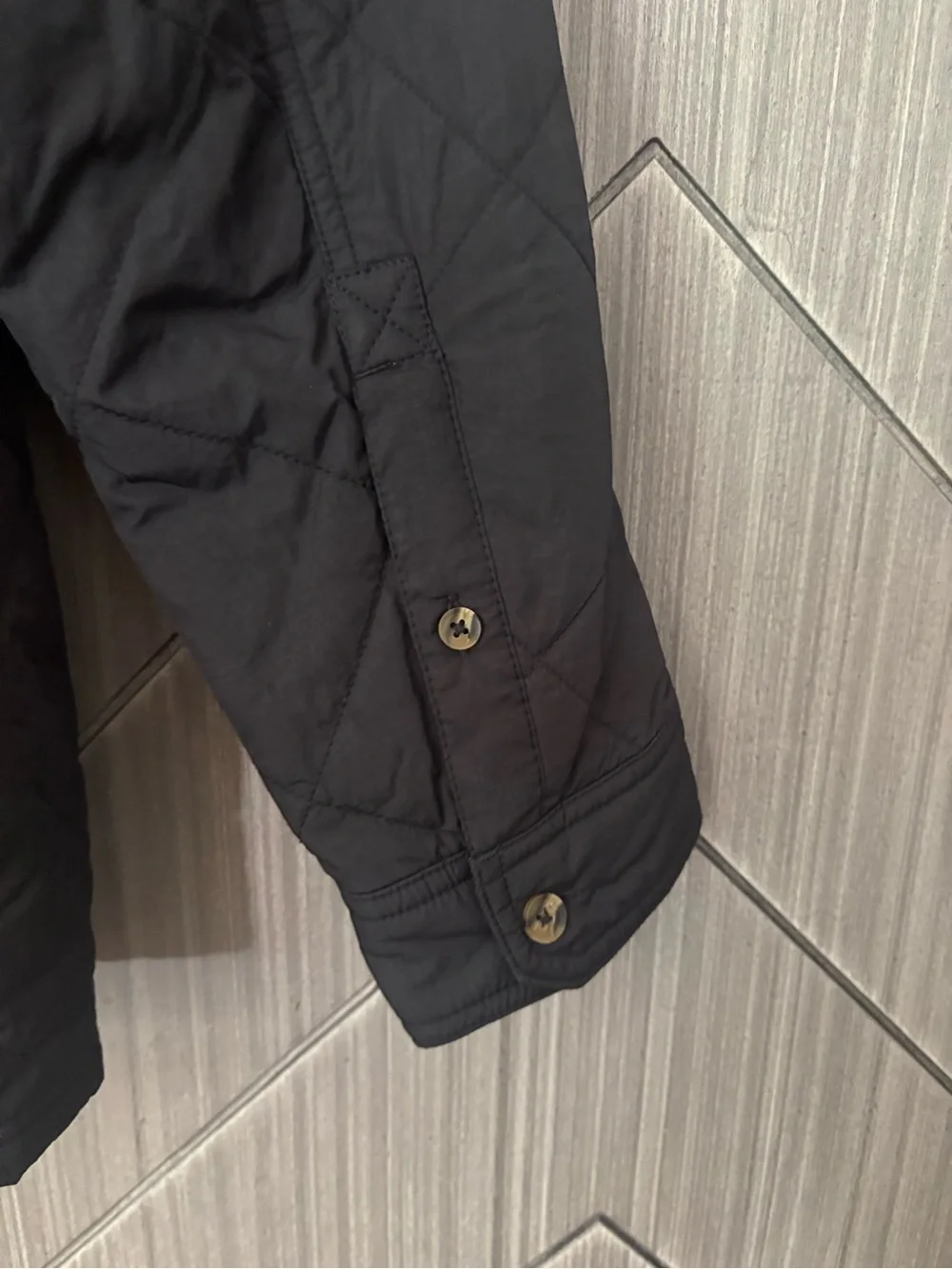 Timberland Quilted Black Button-Front Shirt Jacket Shacket Men’s Size Medium